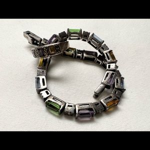 Marcasite sterling silver 925 bracelet and ring set